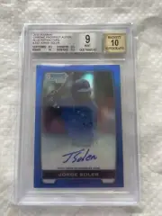 Jorge Soler 2012 Bowman Chrome Prospect Auto Blue Refractor BGS 9 Rookie RC /150