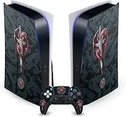 Official Anne Stokes Dragon Dagger Art Mix Vinyl Faceplate Sticker Gaming Skin Decal Cover Compatible with Sony PlayStation 5 PS5 Disc Edition Console & DualSense Controller