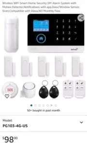 tuya Wireless WiFi Smart Home Security DIY Alarm System with Motion...