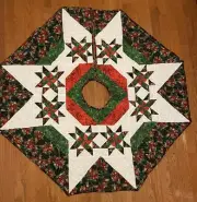 Handmade Berries And Bells On Plaid Tree Skirt - New