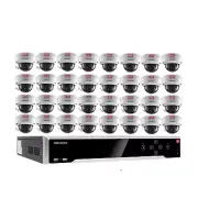 Hikvision 32CH Security System NVR KIT 32 PoE Dome IP Camera 2MP HD W/8TB HDD