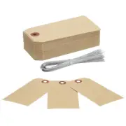 100Pcs Hang Tags,Tags with Wire String for Making Item Tags, Kraft
