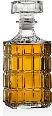 Whiskey Decanter Glass Crystal Liquor Scotch Bourbon Bottle Vintage Gift