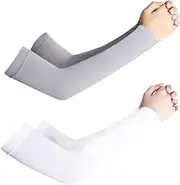 [FOMALUX] UPF 50 Arm Sleeves - 2 Pairs Cooling Compression UV Protection Sleeves for Sports, Driving & Outdoor Activities