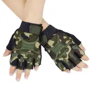 Children's Outdoor Sports Half Finger Non-slip Breathable Gloves camouflage 3 to 6 years old