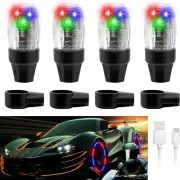 4x Car Auto Wheel Tire Tyre Air Valve Stem LED Light Caps Cover Accessories