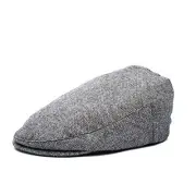 Flat Scally Cap Boy's Tweed Page Boy Newsboy Baby Kids XX-Large Grey Stripe