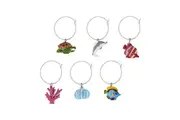 Australiana Great Barrier Reef GBR Wine Charm Set of 6