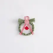 日本 Kamawanu 正月注連繩結掛飾/ 豆紅白梅花