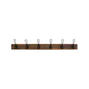 Adoored 95cm Black 6 Hook Rustic Hat And Coat Rack