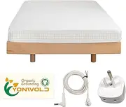 Grounding Sheet California King Size，10% Pure Silver Fiber+400 Thread Organic Cotton，Soft Earth Grounding Bed Fitted Sheets with Grounding Cord +US Safe Adapter (72"x 84"x 13")