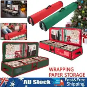 Christmas Xmas Wrapping Paper Storage Bag Tidy Gift Wrap Organizer D2
