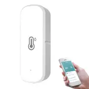 Indoor Smart WIFI Temperature and Humidity Sensor Home Temperature Humidity Remote Monitor Compatible with Alexa and Google