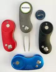 NFL 2 Prong Switchblade GOLF DIVOT REPAIR TOOL Red + Ballmark SEATTLE SEAHAWKS