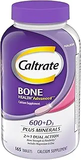 Caltrate 600+D3 Plus Minerals Calcium & Vitamin D3 Supplement (165-Count Tablets)