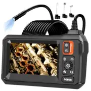 Endoscope Camera with Light, Borescope Camera with 4.3" IPS Screen, 1080P HD