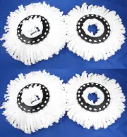 4 NEW Replacement Microfiber Mop Head Refill For Hurricane Magic Mop 360° Spin