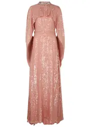 Erdem Cape-effect Sequin Gown - Pink - 10 10
