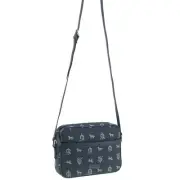 Pierre Cardin Canvas/Leather Trim Square Crossbody Bag in Sky Blue