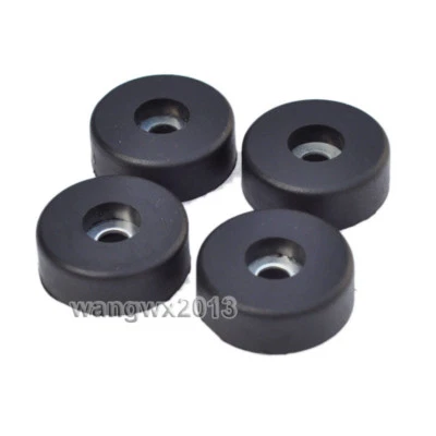 4pcs Speaker Shock Spike Foot Pad Isolation Floor Base Stand Rubber Pad Φ30x10mm