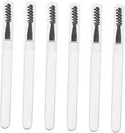 Healeved 6pc Eyelash Brush Set with Lid Eyebrow Grooming Tools for Women Mascara Applicator Lash Brush