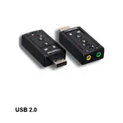 LOT 10pcs USB 2.0 Type A Virtual 7.1 Channels Audio Mic Adapter for Linux PC MAC