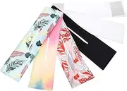 WRITWAA 6Pcs Unique Printed Hair Bun Makers Comfortable Headwear for Women Stylish Hair Bun for Daily Outfits for Vacations Parties and Festivals