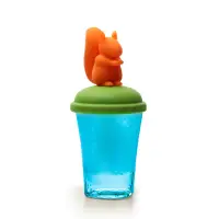 在飛比找momo購物網優惠-【QUALY】橡果松鼠-玻璃冰棒杯(果叉)