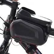 Top Tube Cycle Bag | Top Tube Phone Holder Waterproof Pouch | TPU Phone Touch, Cycling Accessories Organizer for Road Cycle, Mountain Cycle, Scooters