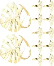 Lazycloud Wedding Decor Palm Leaf Napkin Ring Tropical Napkin Holder Table Towel Buckles Ornament