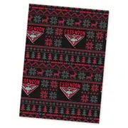 Essendon Bombers AFL Xmas Team Logo Wrapping Paper Giftwrap