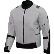 Taos Air Mesh Stretch Light Grey Black Textile Motorcycle Jacket