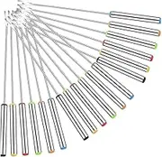 JISADER 18x Stainless Steel Fondue Forks Cheese Fondue Sticks for Sausages Onions