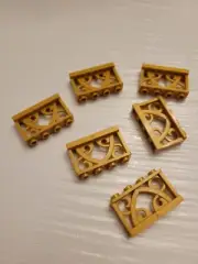 NEW LEGO 3X GOLD IRON FENCE 1X4X2 W/4 STUDS #19121