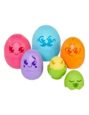 [Tomy Toomies] Toomies Hide & Squeak Nesting Eggs Kids/Childrens Sensory Puzzle Set 6-36m