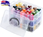 Embroidery Thread 63 Colors Polyester Sewing Machine Storage Box Kit Set Gift