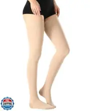 ZOECALA Closed Toe Thigh High Medical Compression Stockings for Women and Men