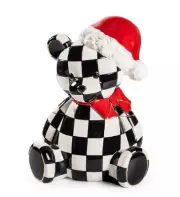 Mackenzie Childs Santa Bear Cookie Jar