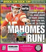KANSAS CITY CHIEFS Super Bowl LVII 57 Mahomes 2023 KC Eagles NY Newspaper