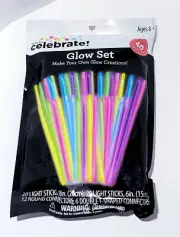 40 Pcs Glow Light Up Toys Set, 20 PCS 8 inch Glow Sticks, 20 Pcs 6 inch sticks