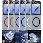 For Samsung Galaxy Z Flip 6 5 4 3 Magnetic Case Clear Slim Shockproof Case Cover