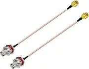 POBADY 2PCS SMA Male to BNC Male RF Coaxial Cable RG316 15CM/6In for Walkie Talkie Ham Radio Antennas PC LAN USB Raspberry Pi TYT Icom