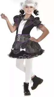 Nightmare Before Christmas Dress JACK SKELLINGTON Halloween Girls NEW Medium8-10