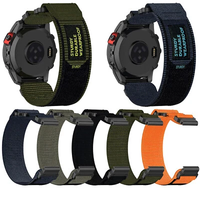 20mm/22mm/26mm Nylon Watch Strap For Garmin Fenix 7/7S/6S/5S/Forerunner 965/955