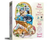 SunsOut Free Kitties Shaped Jigsaw Puzzle 1000 Pieces (SUN97058)