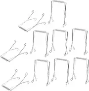 MAGICLULU 10-Piece Heavy Duty Stainless Steel Cabbage Tongs Reusable Cooking Utensils for Grilling Baking and Party Serving
