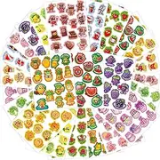 Kalysky Scratch and Sniff Stickers, 360 PCS Reusable Smelly Stickers for Kids, 24 Sheets 12 Different Fruit Food Scents, Non-Toxic Reward Scented Sticker for Kids Classroom Teachers