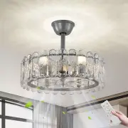 FRIXCHUR 20.7 Inch Ceiling Fans with Lights and RemoteModern Chrome Fandelier...