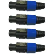 4 conductor pole replacement speakon compatible speaker cord end connector plug