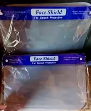 Bulk Lot Of 200 Clear Full Face Shields, Reusable, Washable, High Quality